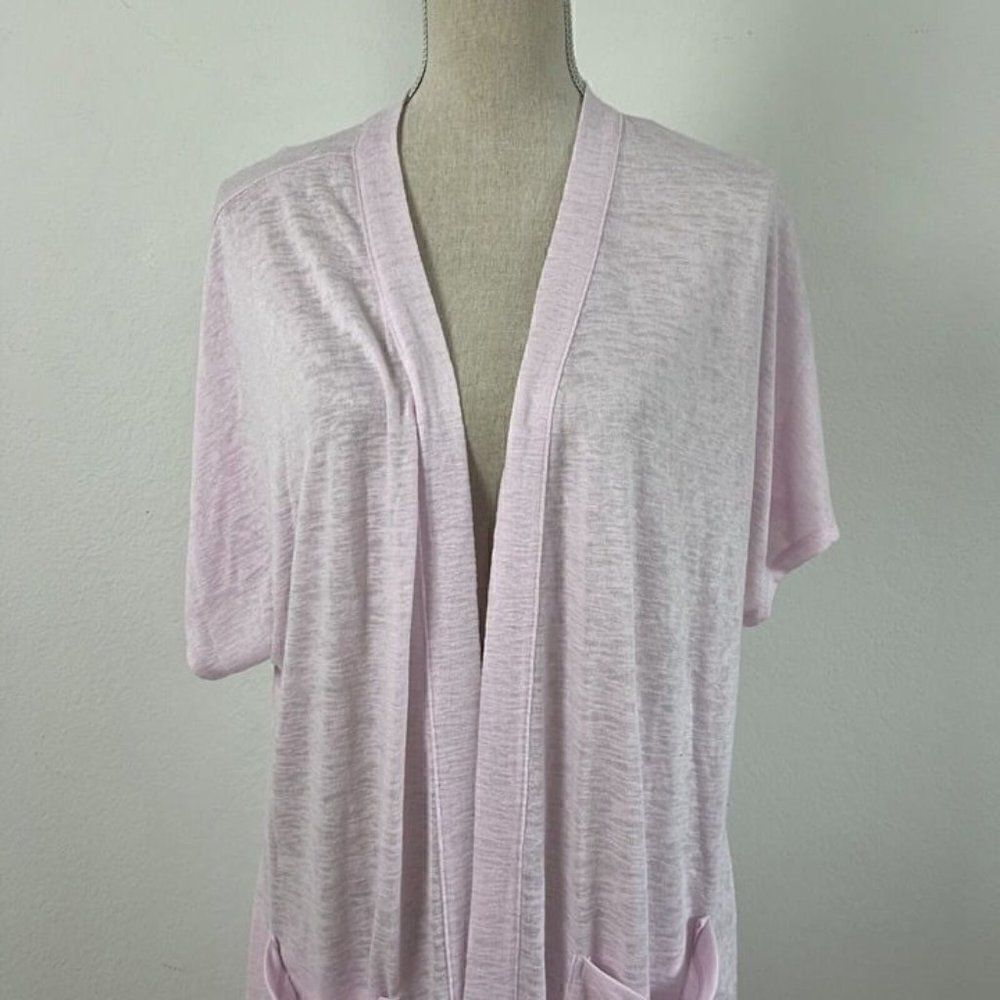 Cielo Women’s Bohemian Lilic Pink Open Front Cardigan Lightweight Size Large